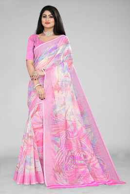 nilaksh enterprise Digital Print Bollywood Georgette Saree(Pink)