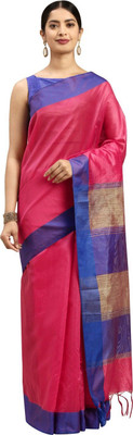 Rajnandini Printed Bollywood Cotton Blend Saree(Pink)