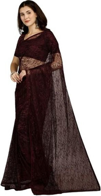 Aktr Embroidered Bollywood Net Saree(Multicolor)