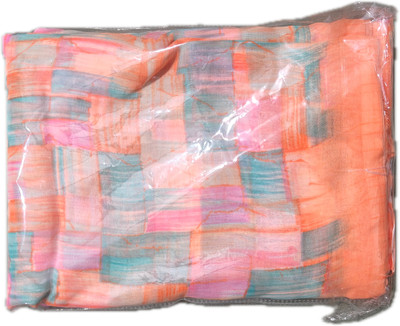 shree sarees Printed Daily Wear Cotton Blend Saree(Orange)