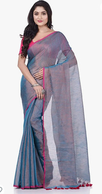 Ankita saree house Woven Handloom Tissue Saree(Blue)