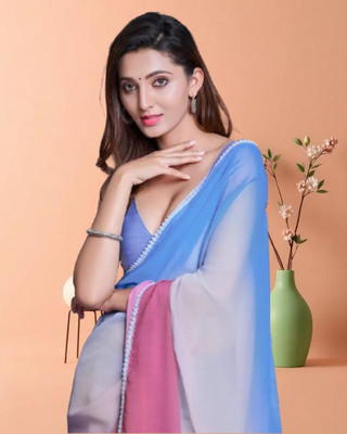 Jayu Printed Bollywood Georgette Saree(Multicolor)