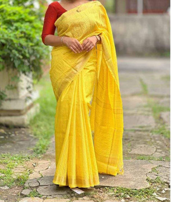 Zafreen Handloom Woven Bhagalpuri Cotton Silk Saree(Yellow)