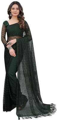 Aktr Embroidered Bollywood Net Saree(Multicolor)