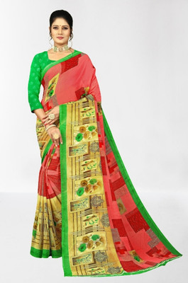 Vimalnath Synthetics Printed Daily Wear Georgette Saree(Multicolor)