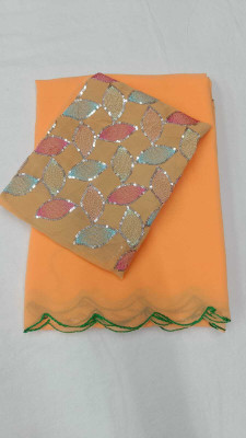 supalee tex Solid/Plain Bollywood Georgette Saree(Multicolor)