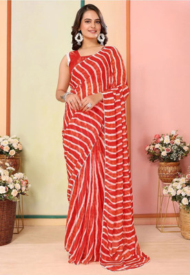 Clemira Printed Bollywood Georgette Saree(Red)