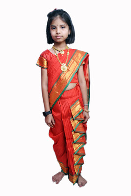 YOJAK CREATION Solid/Plain Banarasi Pure Silk Saree(Red)