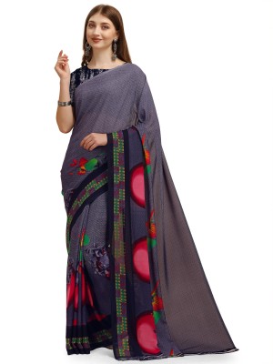 Leelavati Printed Bollywood Georgette Saree(Light Blue)