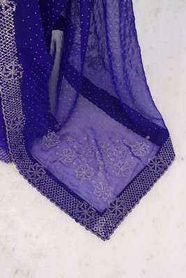 VarniRaaj Fashion Embellished Bollywood Organza Saree(Light Blue)