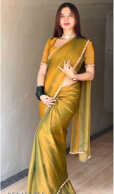 Fragmatic Embellished Bollywood Chiffon Saree(Orange)