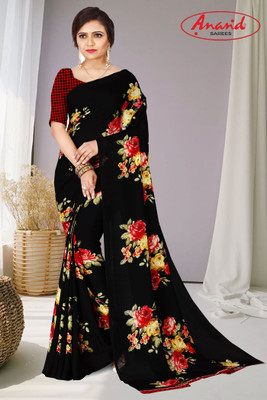 kashvi sarees Floral Print Daily Wear Georgette Saree(Multicolor)