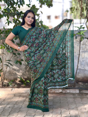 SIFAH FASHION Printed Daily Wear Georgette Saree(Multicolor)