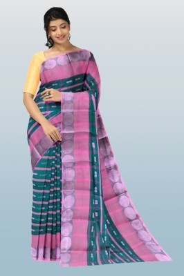 BD Taant Saree Self Design Tant Pure Cotton Saree(Green)