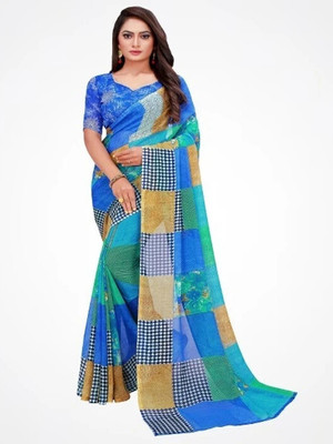 Saadhvi Embellished Bollywood Georgette Saree(Multicolor)