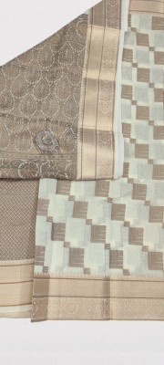 bintang Embroidered Handloom Handloom Cotton Silk Saree(Cream)