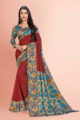 Vimla Printed Daily Wear Art Silk Saree(Maroon)