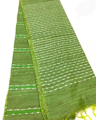 govind handloom Self Design Bollywood Silk Blend Saree(Green)