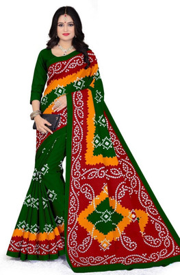 RJ CREATION Printed Daily Wear Pure Cotton Saree(Multicolor)