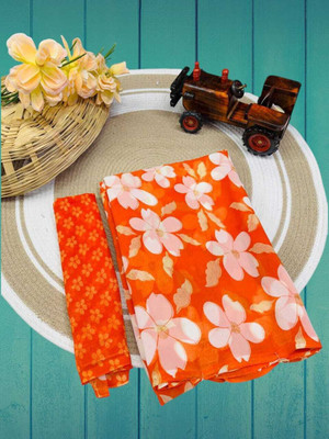 HouseOfCommon Ombre Bollywood Georgette Saree(Orange)