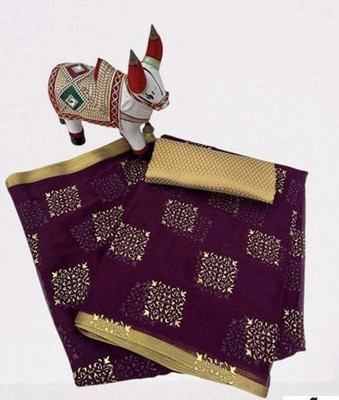 VINIT ENTERPRISE Polka Print Daily Wear Chiffon Saree(Magenta)