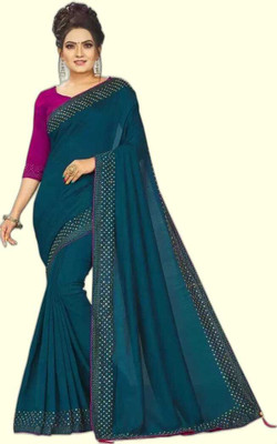 Juhi Collection Embroidered Bollywood Georgette Saree(Green)