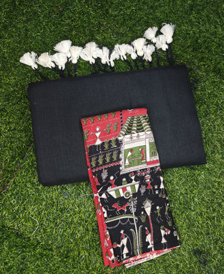 PRAVATI FASHION Printed Handloom Pure Cotton Saree(Multicolor)