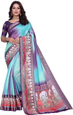 Gajal Woven Kanjivaram Pure Cotton, Cotton Silk Saree(Purple)