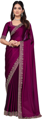 stark Self Design Bollywood Silk Blend Saree(Maroon)