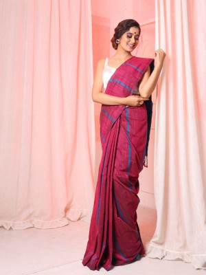 arhi Woven Handloom Pure Cotton Saree(Magenta)