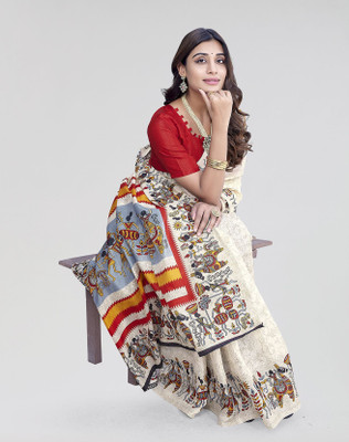 Nirvaan Printed Bollywood Art Silk Saree(Multicolor)