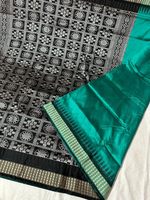 AJMERA FAISHON Temple Border Sambalpuri Art Silk Saree(Multicolor)