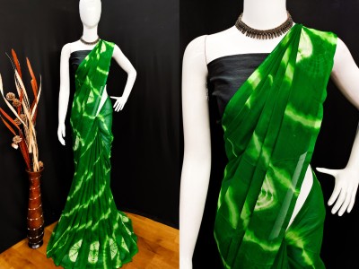 kashvi sarees Printed Daily Wear Georgette Saree(Green)
