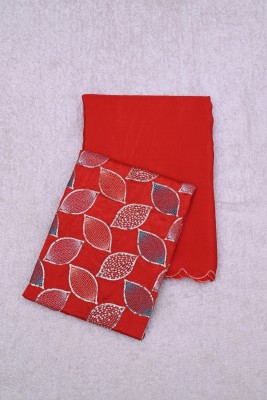 Aika Printed Bollywood Chiffon Saree(Red)