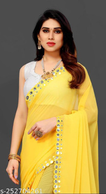 LADYSUTRA Self Design Bollywood Georgette Saree(Multicolor)