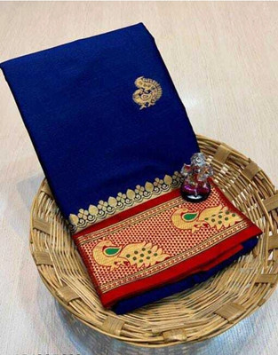 IRHA ENTERPRISE Woven Paithani Art Silk Saree(Multicolor)