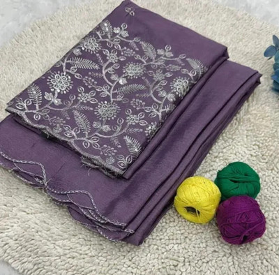 Zenophily Woven Bollywood Pure Silk Saree(Purple)