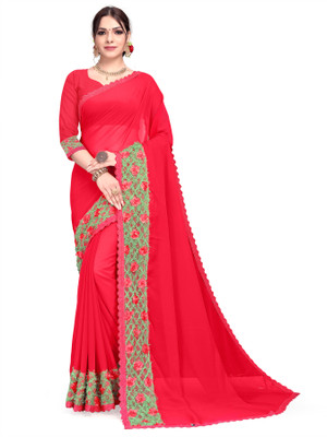 Fashion Day Self Design Bollywood Georgette Saree(Pink)