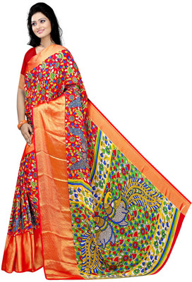 AVM SILK MILLS Printed Daily Wear Chiffon Saree(Multicolor)