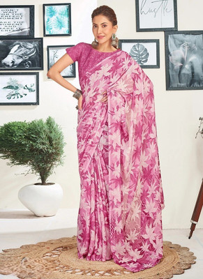 Panchvati NX Printed Bollywood Georgette Saree(Pink)