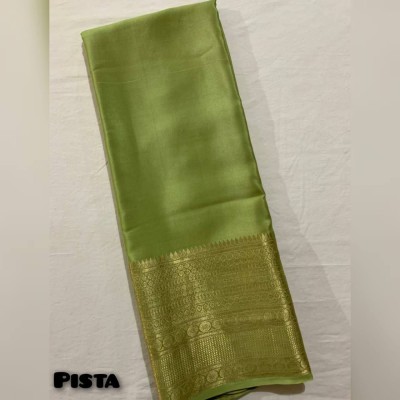 Bansari Textiles Woven Daily Wear Organza Saree(Light Green)