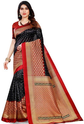 S.R.TEXTILES Printed Bollywood Art Silk Saree(Multicolor)