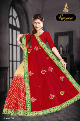 RANJANA CREATION Self Design Bollywood Net Saree(Yellow)