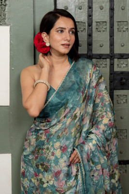 MIRCHI FASHION Floral Print Daily Wear Chiffon, Georgette Saree(Multicolor)