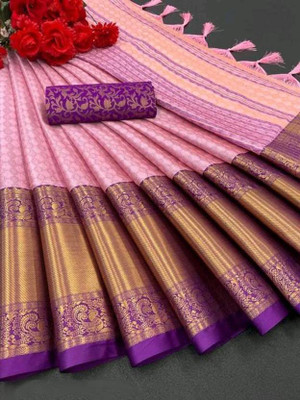 ANANDHARA Cotton Blend Self Design Blouse Material