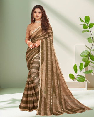 Jayu Printed Bollywood Georgette Saree(Green)