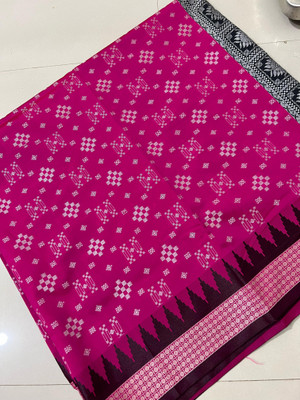 shopsilk Printed Sambalpuri Art Silk Saree(Pink)