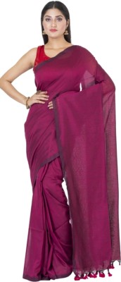 Hiya saree And Punjabi house Printed, Solid/Plain Handloom Pure Cotton, Cotton Silk Saree(Multicolor)