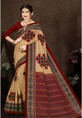 Ethnicsundari Printed Daily Wear Pure Cotton Saree(Multicolor)