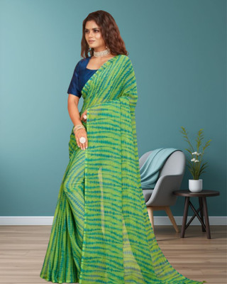 Jayu Printed Bollywood Georgette Saree(Green)